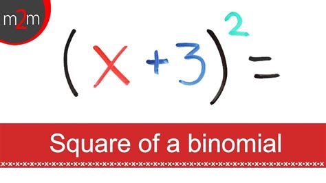 How To Square A Binomial Youtube