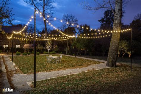 Backyard Entertaining With Outdoor Bistro String Lights