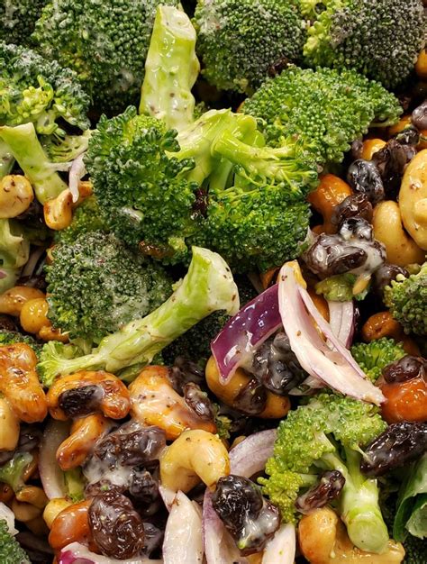 Broccoli Salad With Cashew Nuts And Bacon Recipe Southern Foodies