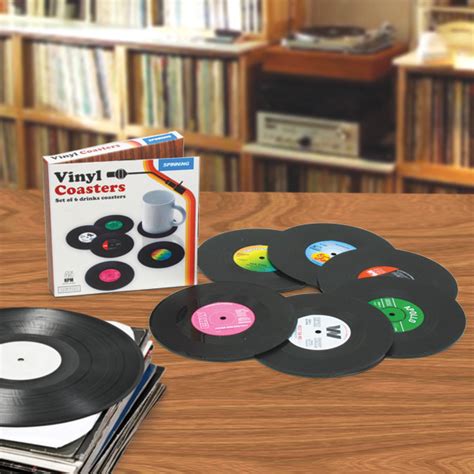 Vinyl Coasters Set Of 6 At Mighty Ape Nz