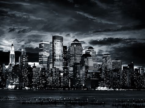 Black And White City By The Sea Wallpaper Ii Some Days Reality Gets