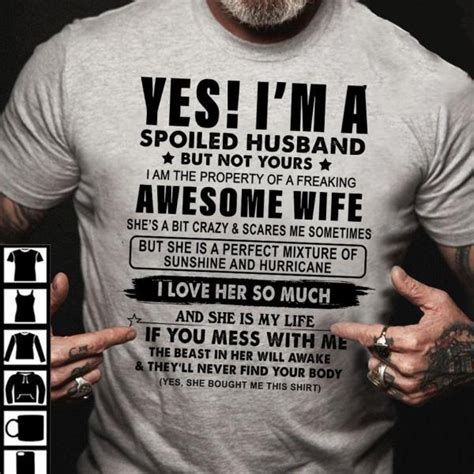 Shirt For Husband IM A Spoiled Husband From Awesome Wife Gsge Zeleton Store
