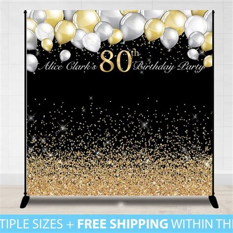 50th Birthday Backdrop Personalize Custom Step And Repeat Etsy