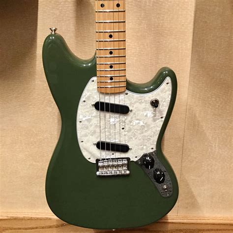 Fender Offset Mustang Olive Green My Music Life Reverb