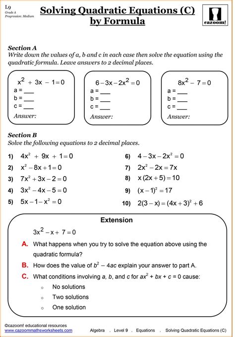 9Th Grade Algebra Worksheets Free Printable Free Printable — db-excel.com