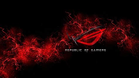 Hd Wallpaper Red And Black Republic Of Gamers Digital Wallpaper Live