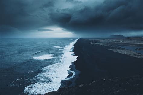 4505343 Shore Landscape Black Beach Coast Storm Iceland Daniel