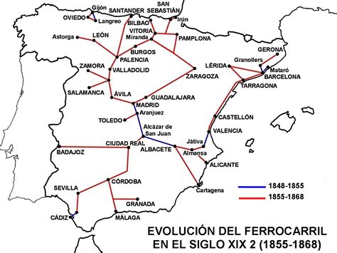 Histogeomapas EvoluciÓn Del Ferrocarril En El Siglo Xix 1848 1900