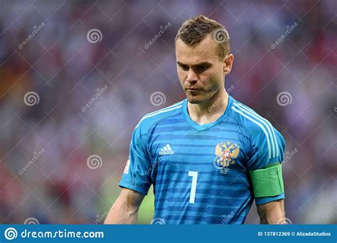 Russian National Football Team Goalkeeper Igor Akinfeev During Penalty