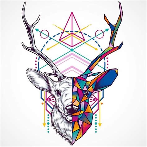 Continuous line drawing of reindeer head vector. See this Instagram photo by @graphicdesignblg • 1,657 ...