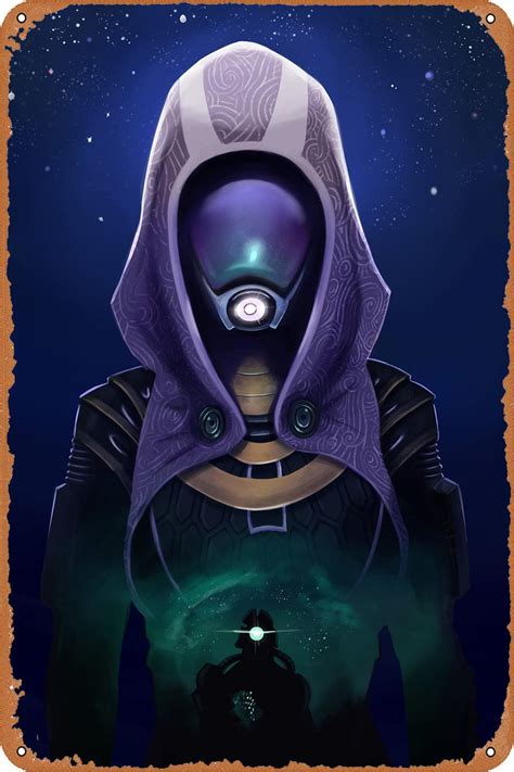 Wasubea Metal Tin Sign Talizorah Mass Effect Poster Art