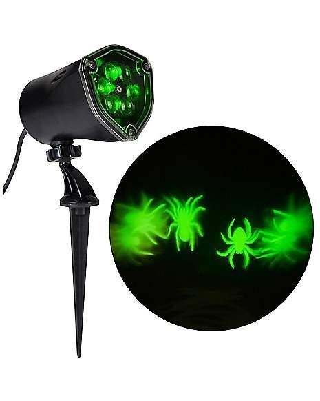 Whirl A Motion Led Green Spiders Projection Spot Light