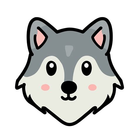 Cute Wolf Icon Clipart Transparent Background 24044219 Png