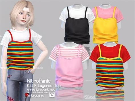 My intention is share my concept/inspirations fashion with the sims world, my love for 3d designer and the sims <3. Kid F Layered Top - The Sims 4 Download - SimsDom RU ...