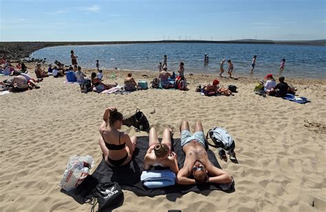 Huge Crowds Flock To Yorkshire S Secret Beach On Hottest Day Of The Year Yorkshirelive