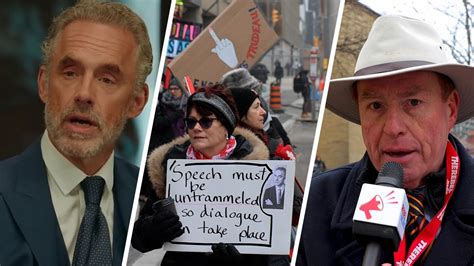 Hundreds Of Dr Jordan Peterson Supporters Protest Outside College Of