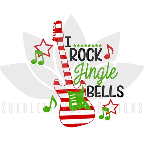 christmas svg cut file i rock jingle bells cut file svg scarlett rose designs