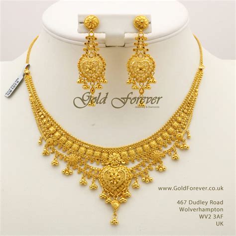 22 Carat Indian Gold Necklace Set 367 Grams Codens1017 6b3 Gold