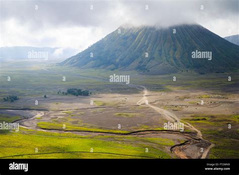 Path To Mount Bromo Volcano East Java Surabuya Indonesia Stock Photo