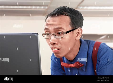 Nerdy Guy Computer Hi Res Stock Photography And Images Alamy