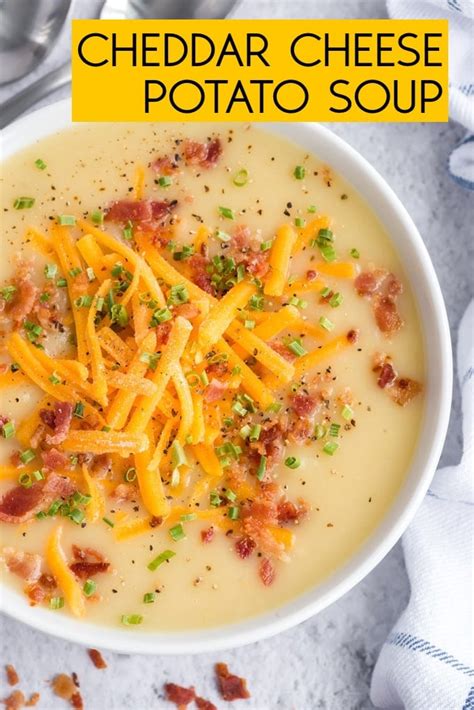 Cheddar Cheese Potato Soup Recipe Amandas Cookin Soup