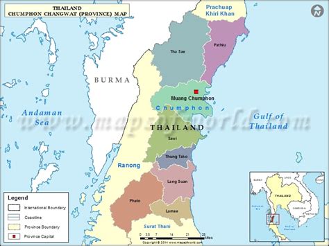 Chumphon Map Map Of Chumphon Province Thailand