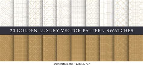 Luxury Elegant Geometric Vector Patterns Pack Stock Vector Royalty