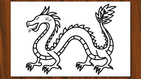 Easy How To Draw A Chinese Dragon Drawing Tutorial For Beginners Youtube