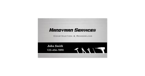 Handyman Construction Remodeling Business Cards Zazzle