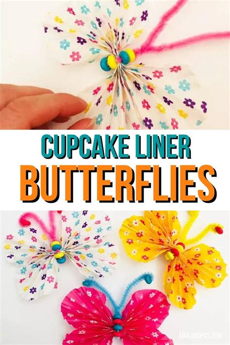 Quick And Easy Cupcake Liner Butterflies Craft For Kids Mas Pas Artofit