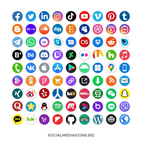 75 Simple Flat Black Social Media Icons Socialmediaicons