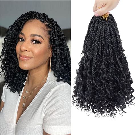 Buy Goddess Box Braids Crochet Hair 12 Inch 8 Packs Pre Looped Bohemian