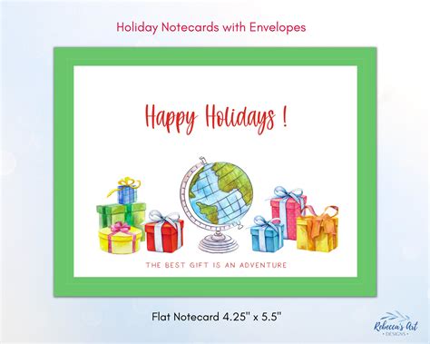 Holiday Greeting Card Travel Theme Holiday Cards Travel Etsy Uk