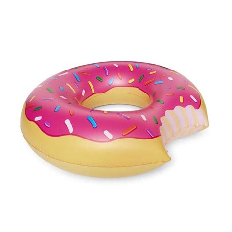 bigmouth giant pink frosted donut pool float in the pool floats department at