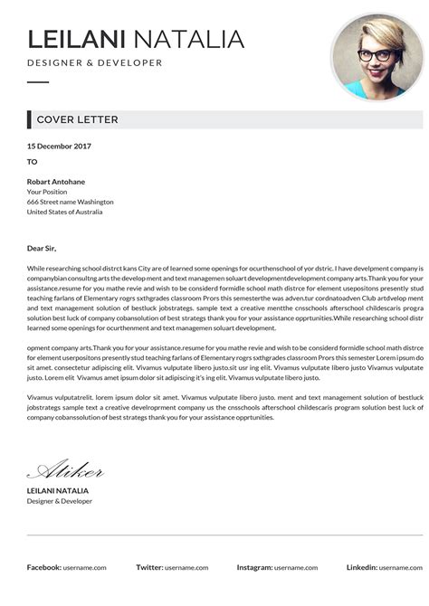Simply Download Creative Editable Cover Letter Template
