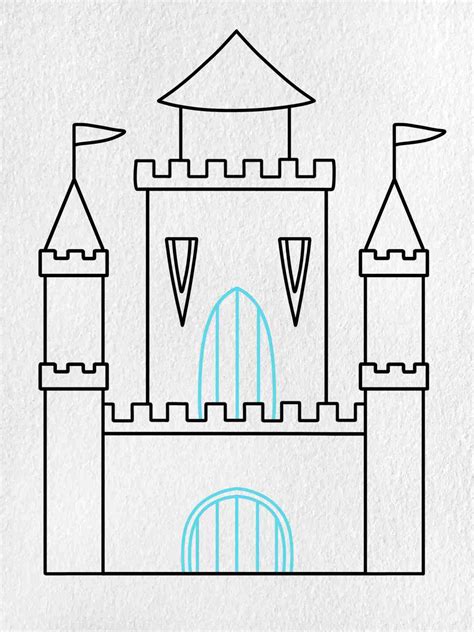 How To Draw A Medieval Castle Helloartsy
