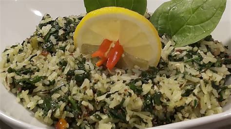 Spinach Rice English Palak Pulao Recipe The Speed Cook Youtube