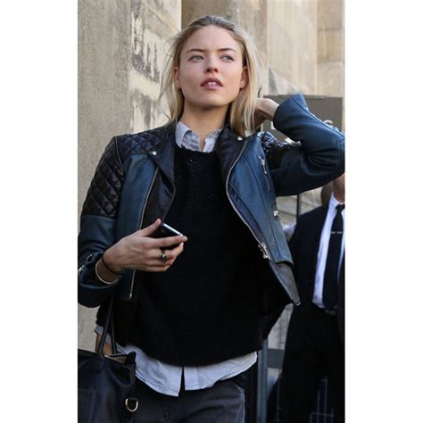 Fashion Model Martha Hunt Street Style Leather Jacket J4jacket