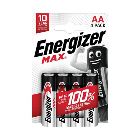 Energizer Max Aa Battery Pack Of 4 E303323700