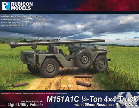Michigan Toy Soldier Company Rubicon Models M151a1c With 106mm