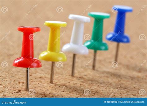 Pins On Cork Board Stock Photo Image Of Layout Notice 26815898
