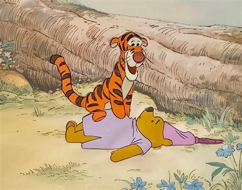 Original Production Animation Cel Of Winnie The Pooh And Tigger From