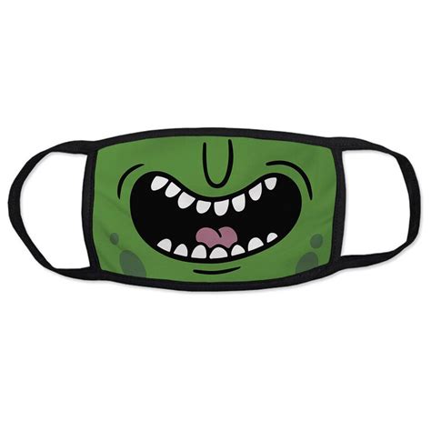 Pickle Rick Fashion Face Mask Cool Design Reusable Etsy