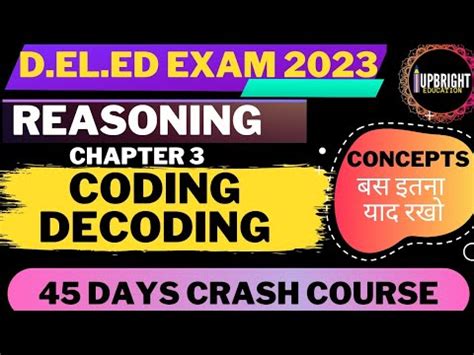 Reasoning Class Coding Decoding D El Ed Ro Aro Reasoning