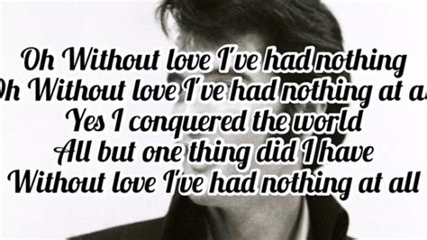 Elvis Presley Without Love Lyrics Youtube