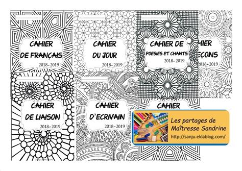 Pages De Garde À Colorier Les Partages De Maîtresse Sandrine à Cahier Coloriage A Imprimer