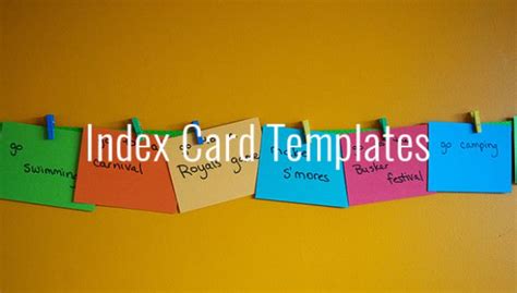 index card template   sample  format