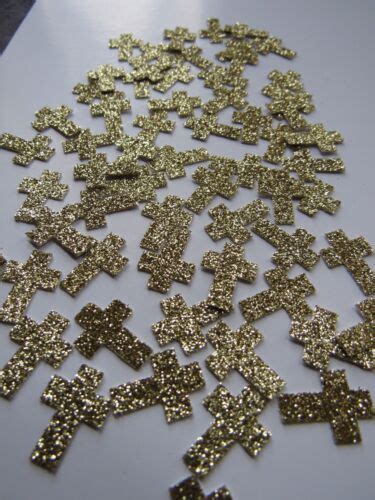 Gold Glitter Cross Confetti Ebay
