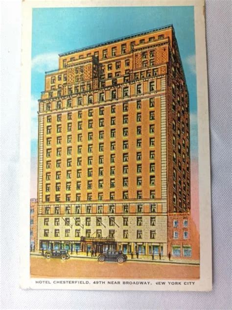 Vintage Postcard 1920s Hotel Chesterfield 49th Near Broadway New York