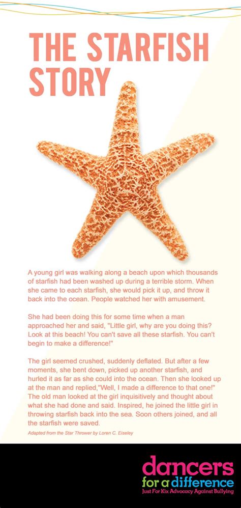 A starfish has been found in 423 phrases from 243 titles. Dancers For A Difference - Anti Bullying | Just For Kix ...